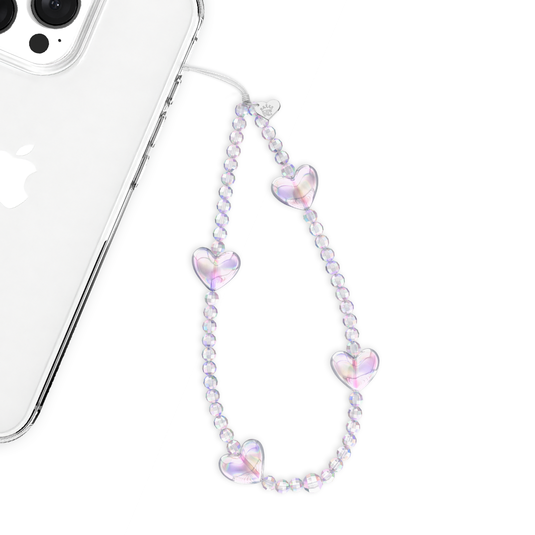 Holo Heart Phone Charm