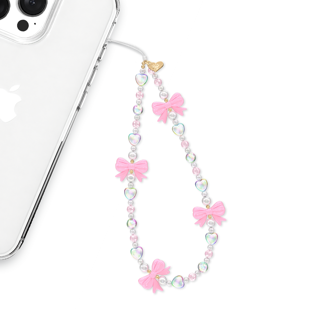 Pink Bow Phone Charm
