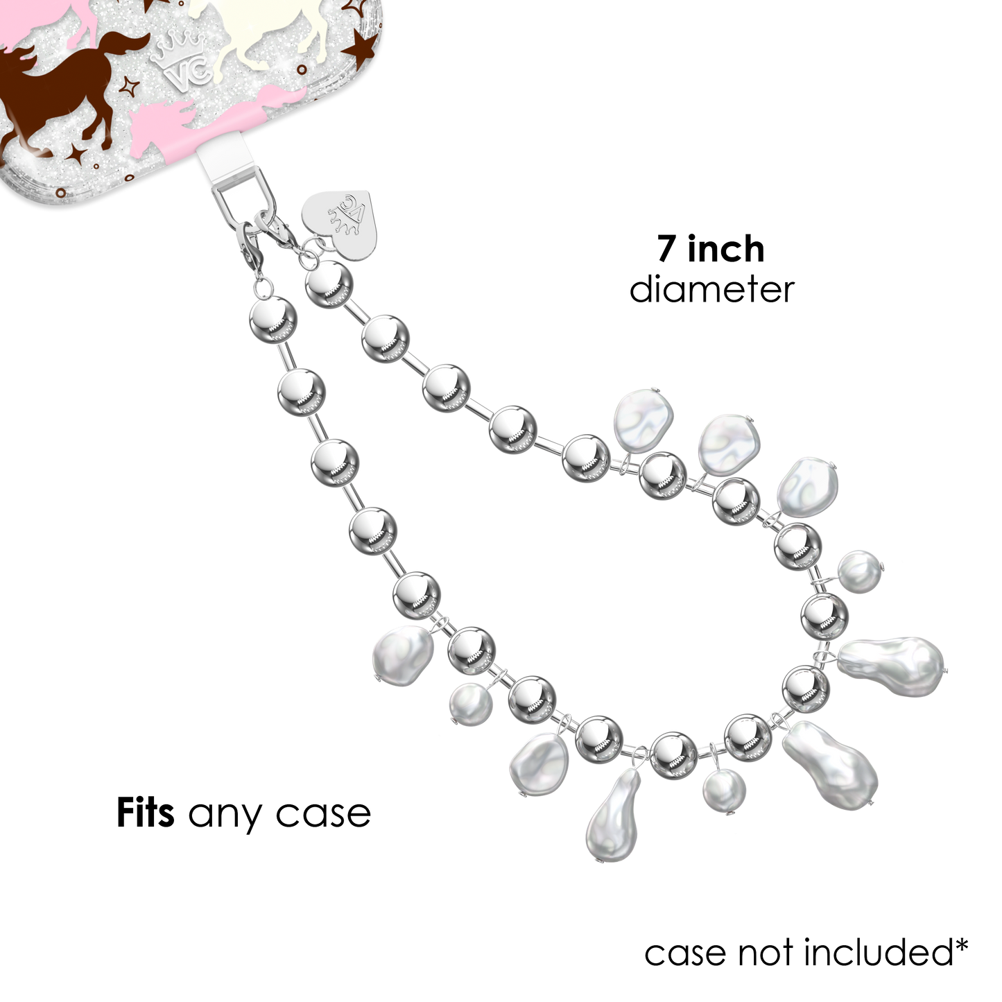 Pearl Drip Chain Phone Charm