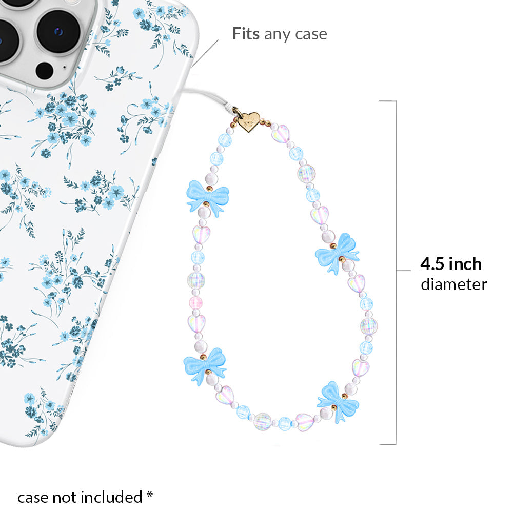 French Blue Bow Phone Charm